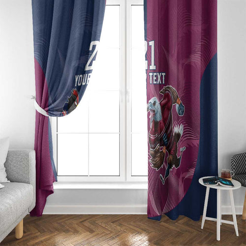 Roosters-Sea Eagles Rugby Custom Window Curtain Half Grunge Style