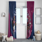 Roosters-Sea Eagles Rugby Custom Window Curtain Half Grunge Style
