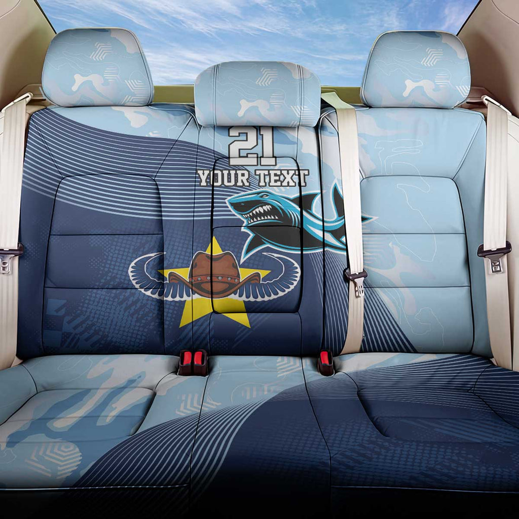 Sharks-Cowboys Rugby Custom Back Car Seat Cover Half Dynamic Style