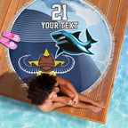 Sharks-Cowboys Rugby Custom Beach Blanket Half Dynamic Style