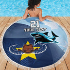 Sharks-Cowboys Rugby Custom Beach Blanket Half Dynamic Style