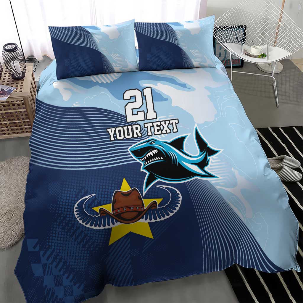 Sharks-Cowboys Rugby Custom Bedding Set Half Dynamic Style