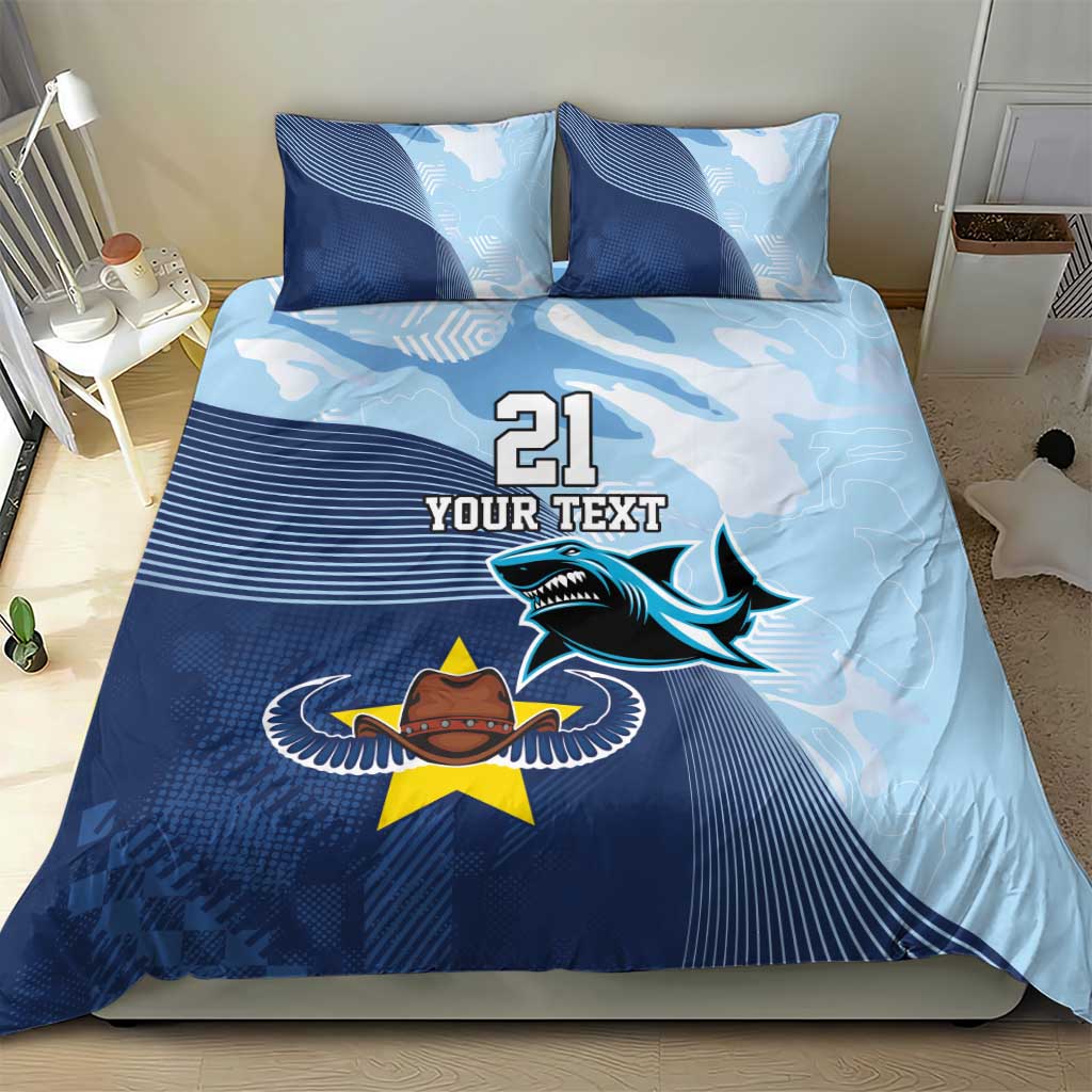 Sharks-Cowboys Rugby Custom Bedding Set Half Dynamic Style