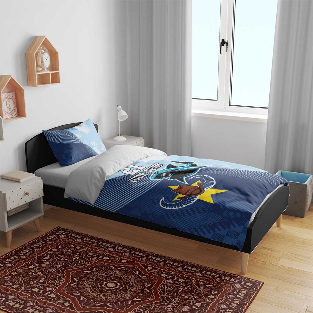 Sharks-Cowboys Rugby Custom Bedding Set Half Dynamic Style