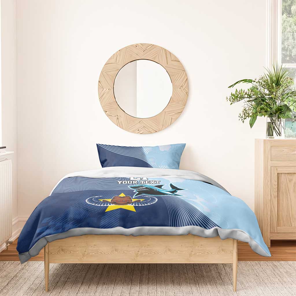 Sharks-Cowboys Rugby Custom Bedding Set Half Dynamic Style