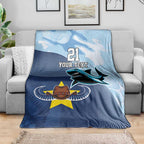 Sharks-Cowboys Rugby Custom Blanket Half Dynamic Style