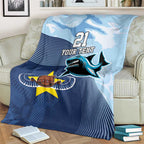 Sharks-Cowboys Rugby Custom Blanket Half Dynamic Style