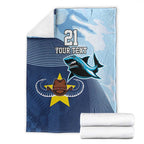 Sharks-Cowboys Rugby Custom Blanket Half Dynamic Style