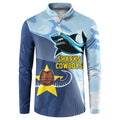 Sharks-Cowboys Rugby Custom Button Sweatshirt Half Dynamic Style