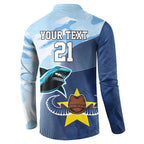 Sharks-Cowboys Rugby Custom Button Sweatshirt Half Dynamic Style