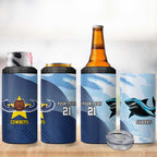 Sharks-Cowboys Rugby Custom 4 in 1 Can Cooler Tumbler Half Dynamic Style