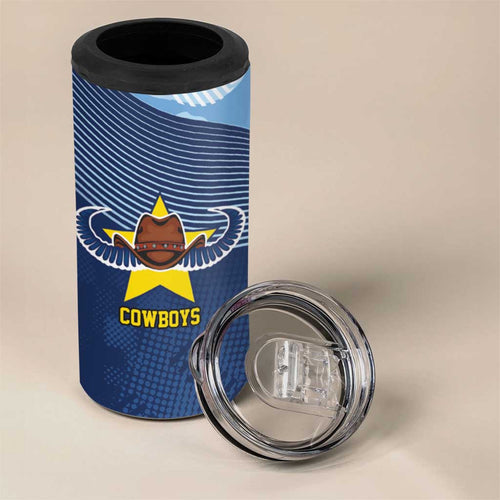 Sharks-Cowboys Rugby Custom 4 in 1 Can Cooler Tumbler Half Dynamic Style