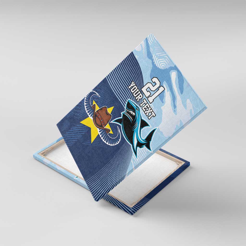 Sharks-Cowboys Rugby Custom Canvas Wall Art Half Dynamic Style