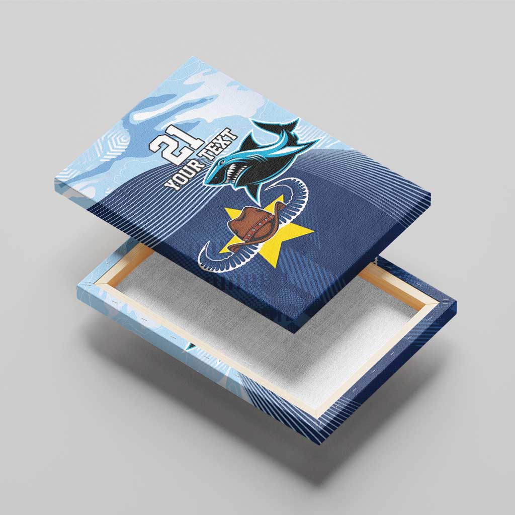 Sharks-Cowboys Rugby Custom Canvas Wall Art Half Dynamic Style