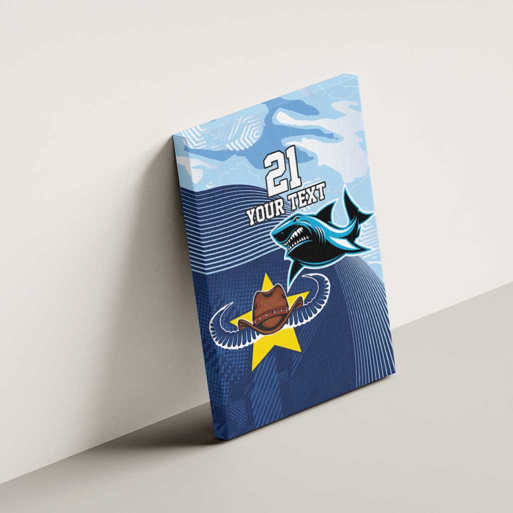 Sharks-Cowboys Rugby Custom Canvas Wall Art Half Dynamic Style