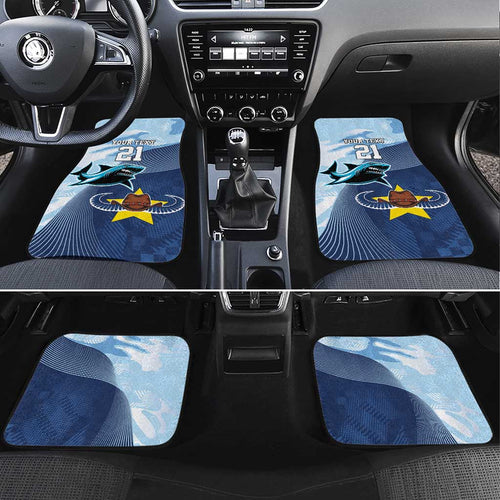 Sharks-Cowboys Rugby Custom Car Mats Half Dynamic Style