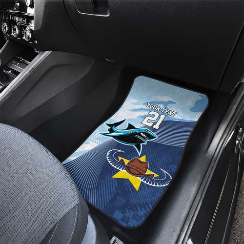 Sharks-Cowboys Rugby Custom Car Mats Half Dynamic Style