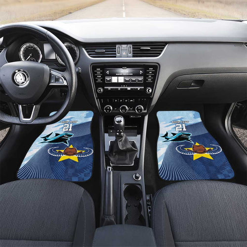 Sharks-Cowboys Rugby Custom Car Mats Half Dynamic Style