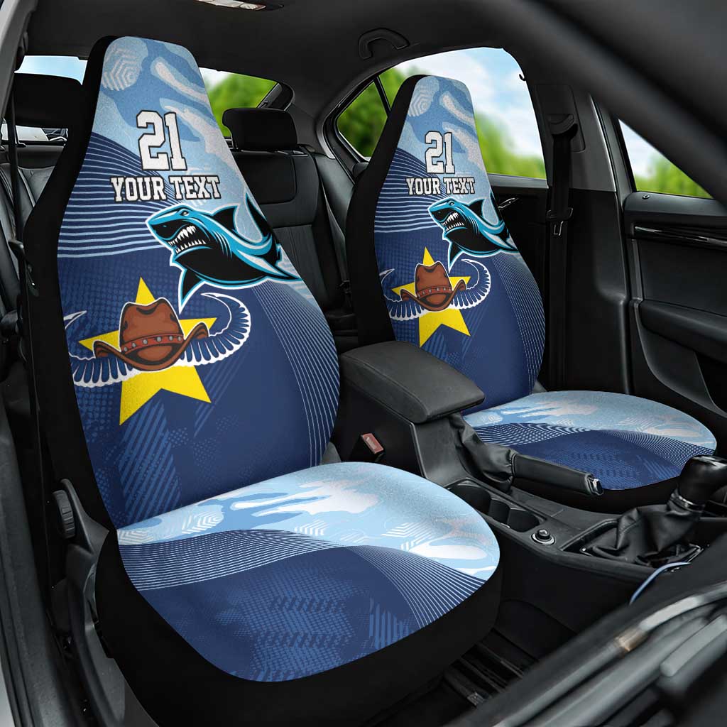Sharks-Cowboys Rugby Custom Car Seat Cover Half Dynamic Style