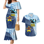 Sharks-Cowboys Rugby Custom Couples Matching Mermaid Dress and Hawaiian Shirt Half Dynamic Style