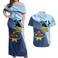 Sharks-Cowboys Rugby Custom Couples Matching Off Shoulder Maxi Dress and Hawaiian Shirt Half Dynamic Style