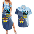 Sharks-Cowboys Rugby Custom Couples Matching Summer Maxi Dress and Hawaiian Shirt Half Dynamic Style