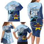 Sharks-Cowboys Rugby Custom Family Matching Long Sleeve Bodycon Dress and Hawaiian Shirt Half Dynamic Style