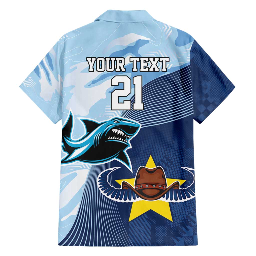 Sharks-Cowboys Rugby Custom Family Matching Long Sleeve Bodycon Dress and Hawaiian Shirt Half Dynamic Style