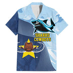 Sharks-Cowboys Rugby Custom Family Matching Mermaid Dress and Hawaiian Shirt Half Dynamic Style