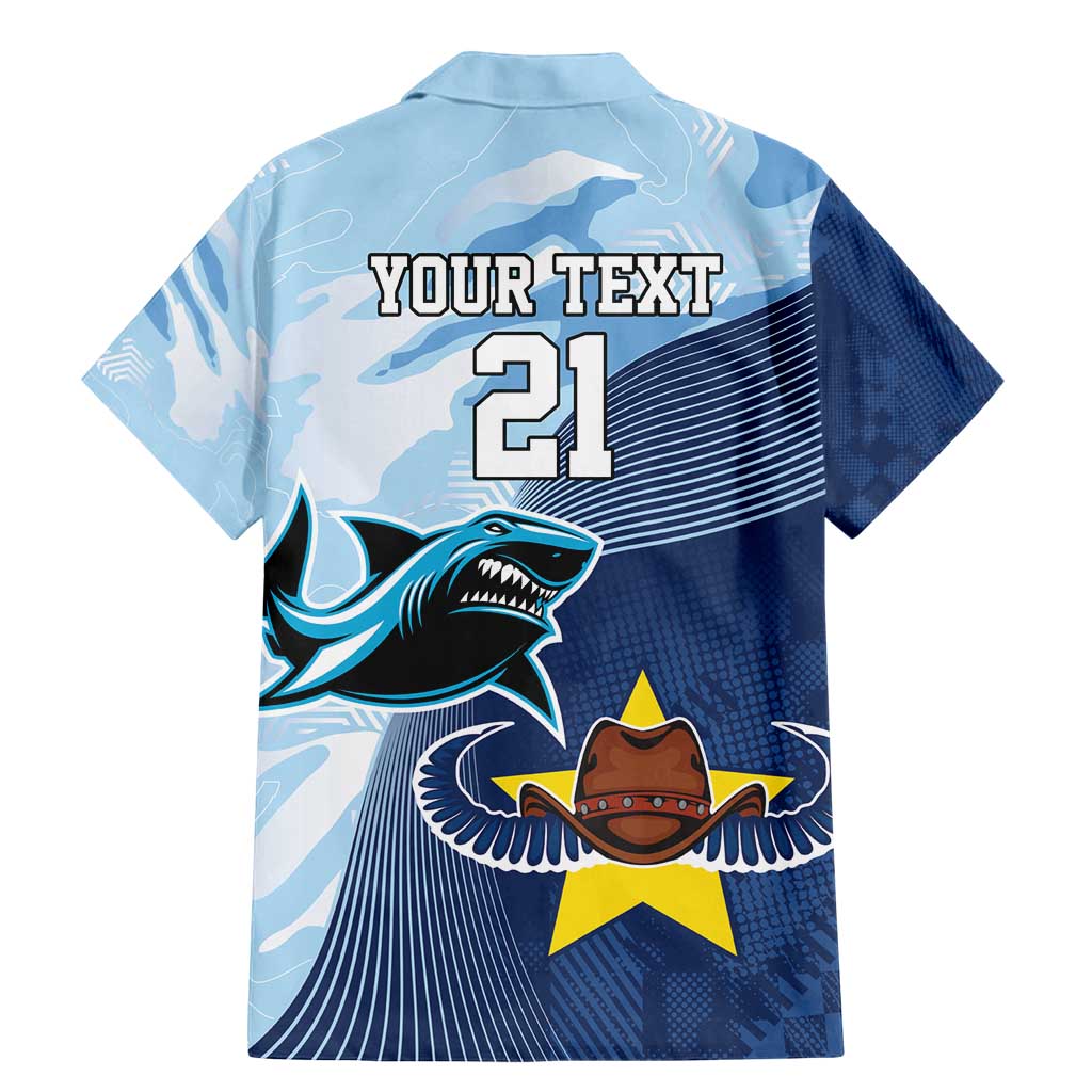Sharks-Cowboys Rugby Custom Family Matching Mermaid Dress and Hawaiian Shirt Half Dynamic Style