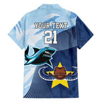 Sharks-Cowboys Rugby Custom Family Matching Off Shoulder Maxi Dress and Hawaiian Shirt Half Dynamic Style