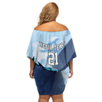 Sharks-Cowboys Rugby Custom Family Matching Off Shoulder Short Dress and Hawaiian Shirt Half Dynamic Style