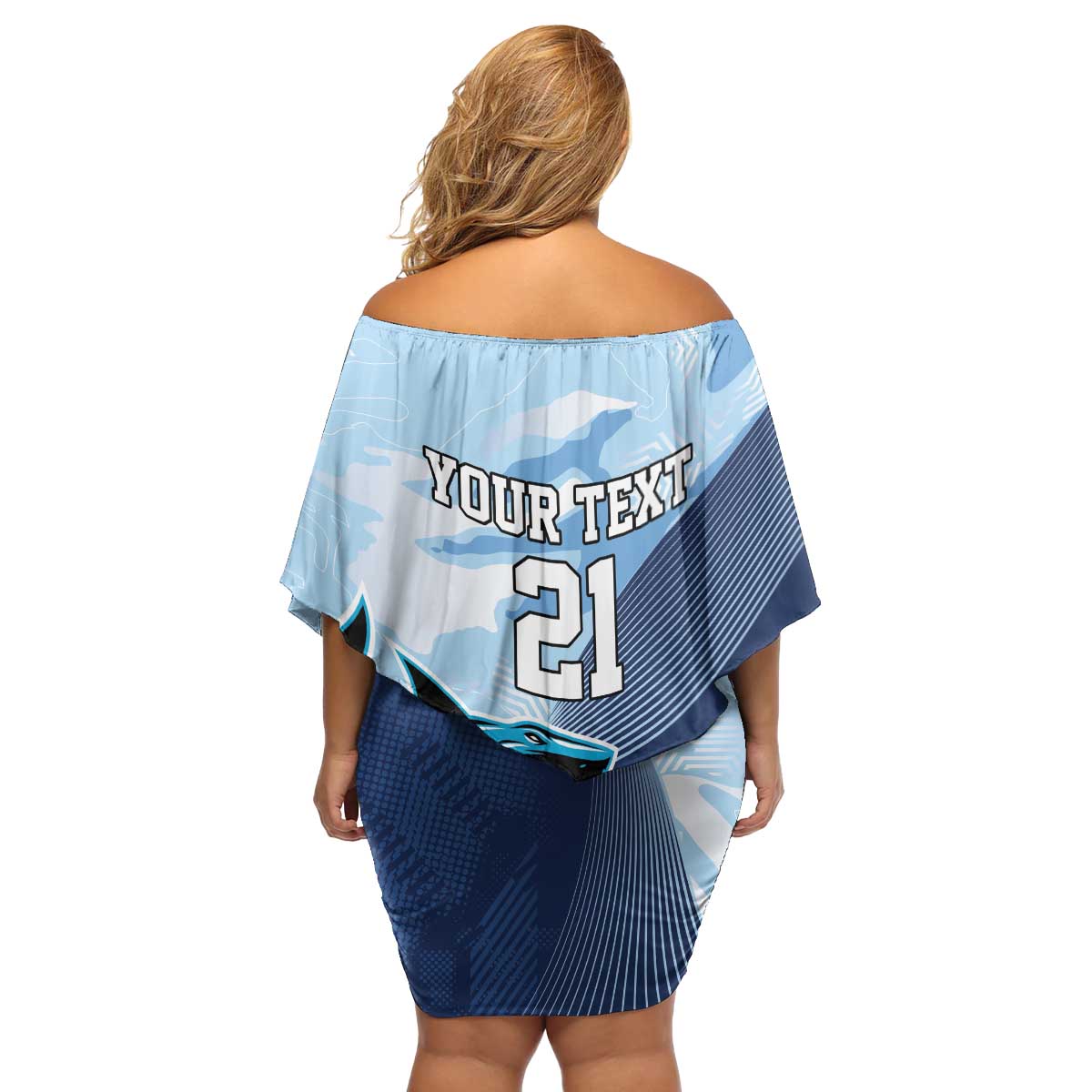 Sharks-Cowboys Rugby Custom Family Matching Off Shoulder Short Dress and Hawaiian Shirt Half Dynamic Style