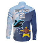 Sharks-Cowboys Rugby Custom Family Matching Short Sleeve Bodycon Dress and Hawaiian Shirt Half Dynamic Style