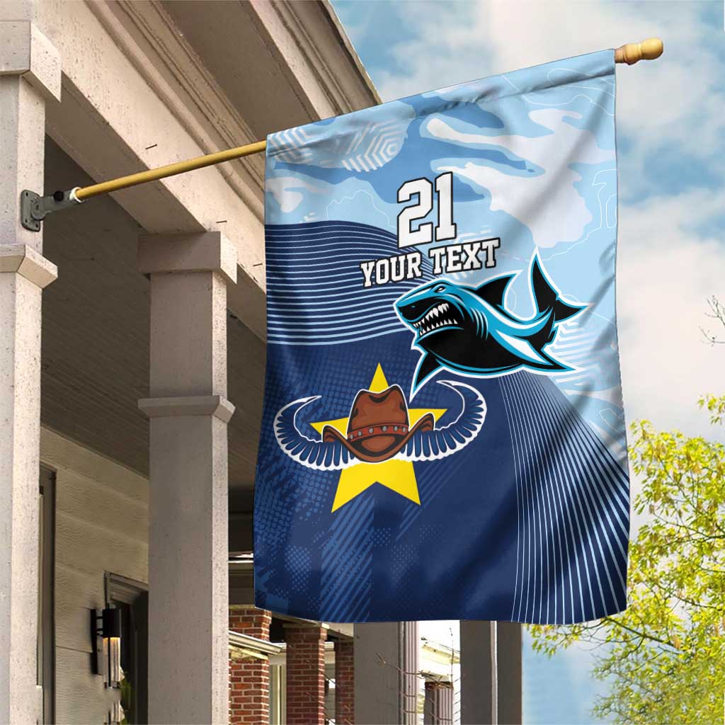 Sharks-Cowboys Rugby Custom Garden Flag Half Dynamic Style