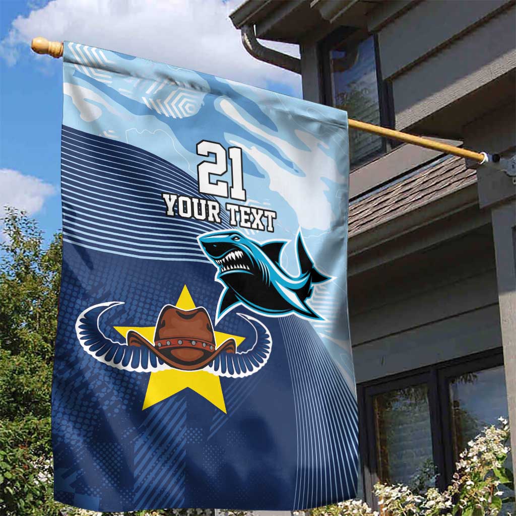 Sharks-Cowboys Rugby Custom Garden Flag Half Dynamic Style