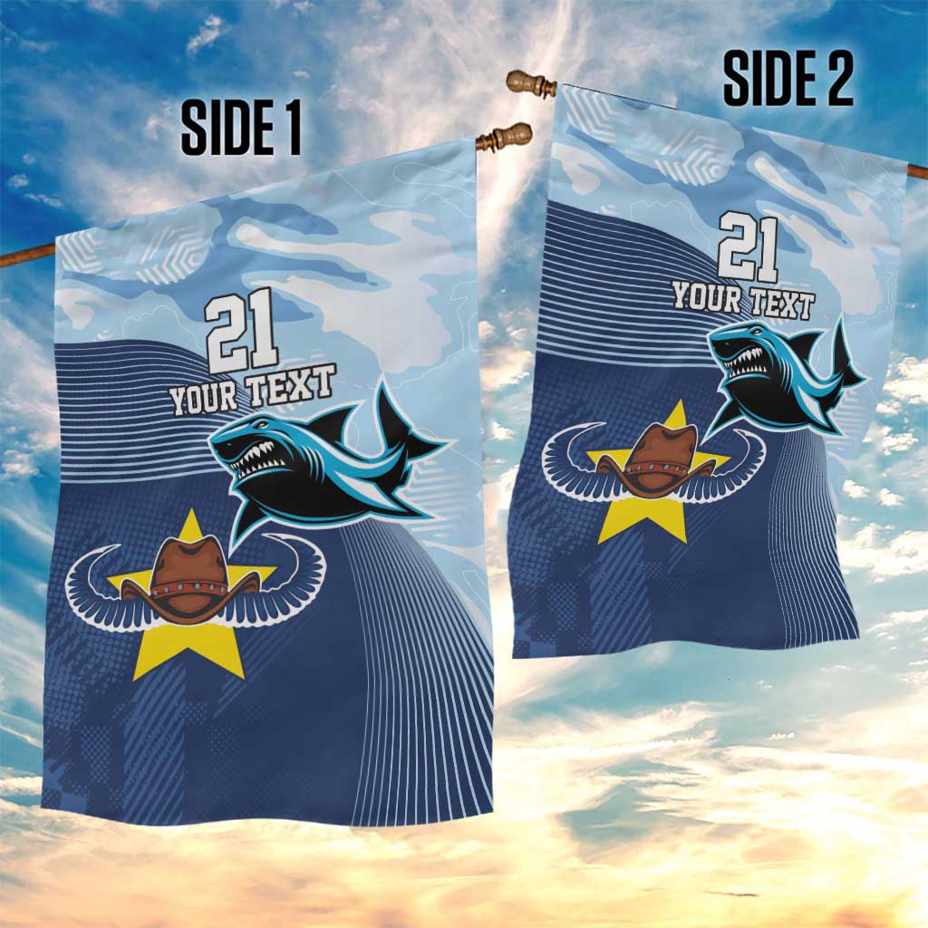 Sharks-Cowboys Rugby Custom Garden Flag Half Dynamic Style
