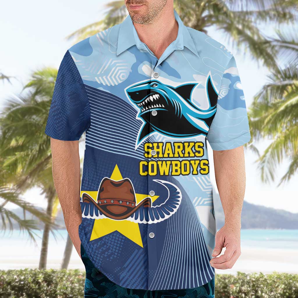 Sharks-Cowboys Rugby Custom Hawaiian Shirt Half Dynamic Style