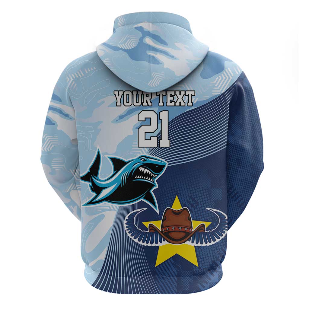 Sharks-Cowboys Rugby Custom Hoodie Half Dynamic Style