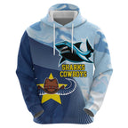 Sharks-Cowboys Rugby Custom Hoodie Half Dynamic Style