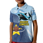Sharks-Cowboys Rugby Custom Kid Polo Shirt Half Dynamic Style