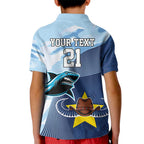 Sharks-Cowboys Rugby Custom Kid Polo Shirt Half Dynamic Style