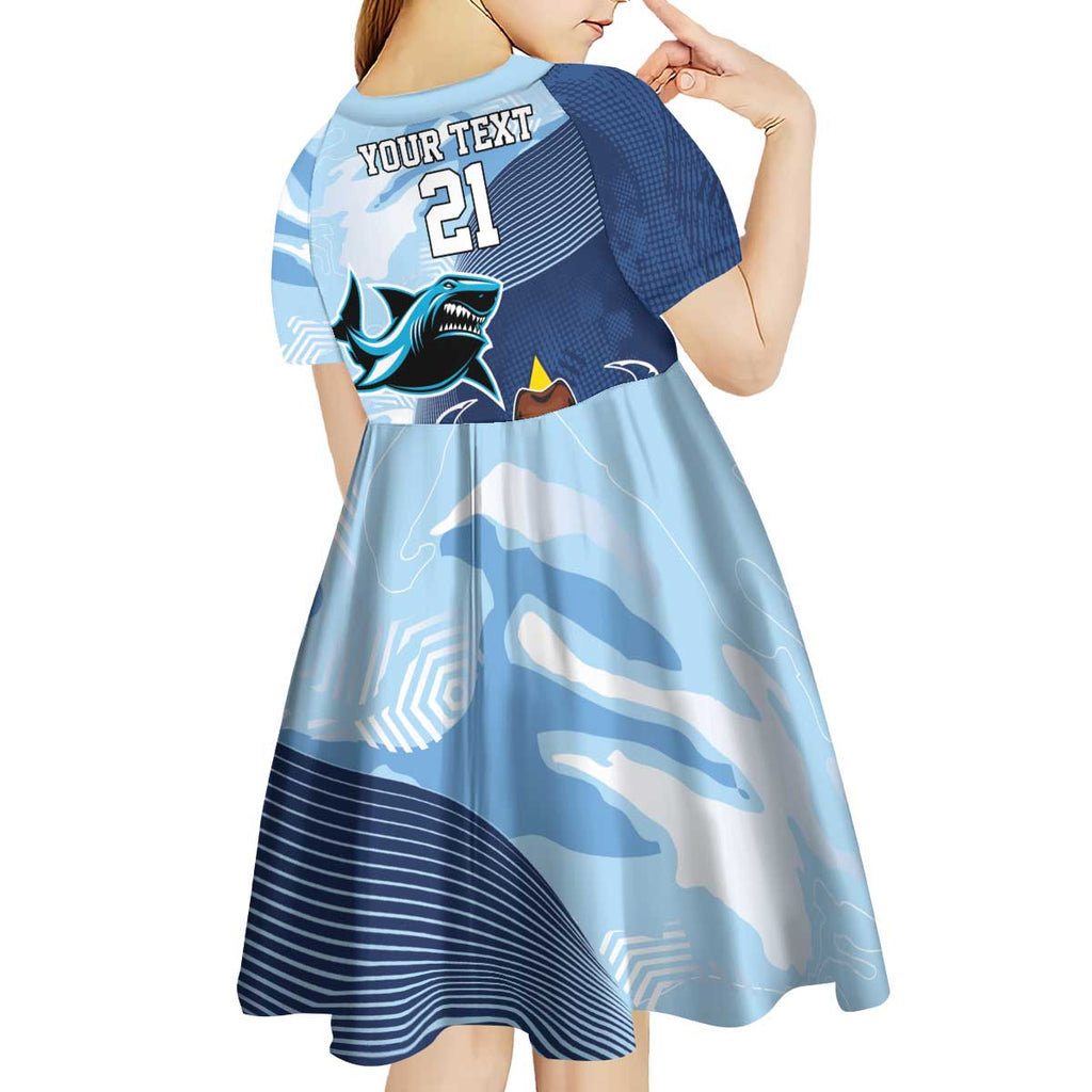 Sharks-Cowboys Rugby Custom Kid Short Sleeve Dress Half Dynamic Style