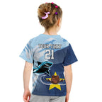 Sharks-Cowboys Rugby Custom Kid T Shirt Half Dynamic Style