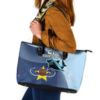 Sharks-Cowboys Rugby Custom Leather Tote Bag Half Dynamic Style
