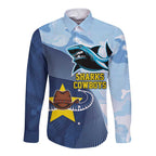 Sharks-Cowboys Rugby Custom Long Sleeve Button Shirt Half Dynamic Style