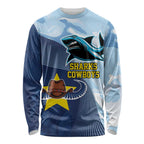 Sharks-Cowboys Rugby Custom Long Sleeve Shirt Half Dynamic Style