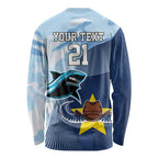 Sharks-Cowboys Rugby Custom Long Sleeve Shirt Half Dynamic Style