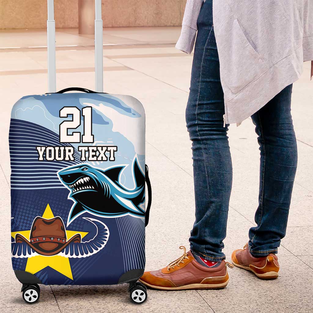 Sharks-Cowboys Rugby Custom Luggage Cover Half Dynamic Style