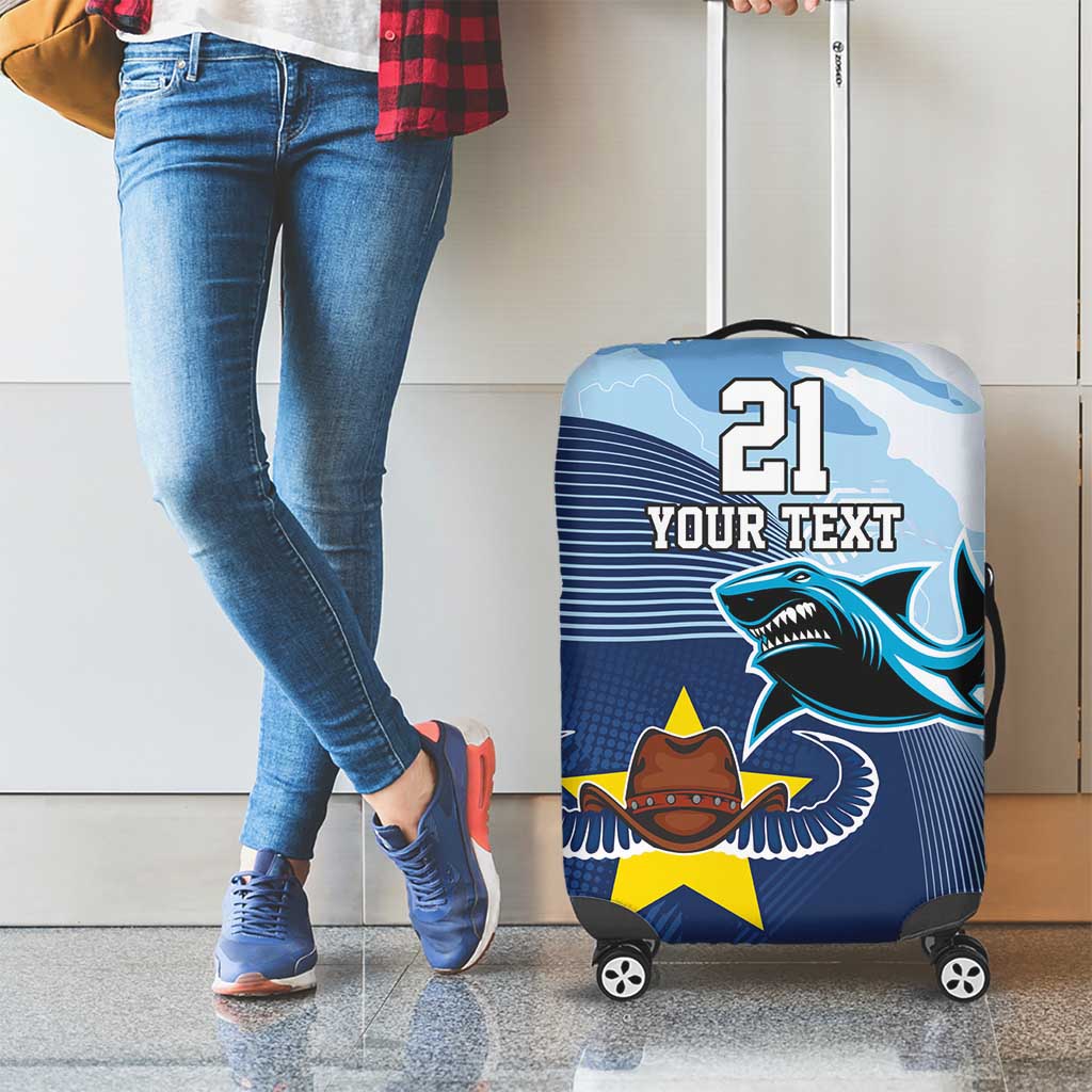 Sharks-Cowboys Rugby Custom Luggage Cover Half Dynamic Style